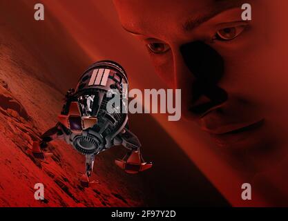 Mars Exploration, konzeptionelle Illustration Stockfoto