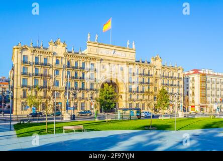 Hauptsitz der Banco Santander in Santander, Spanien Stockfoto