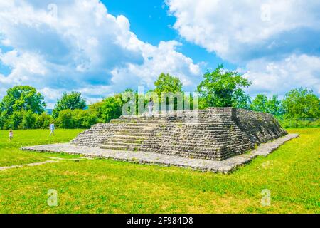 Alte Ruinen von Augusta Raurica bei Basel, Schweiz Stockfoto