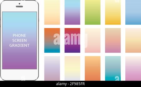 Weiche Farbverläufe des Smartphone-Bildschirms Stock Vektor