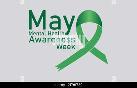 Bewusstseinswoche für psychische Gesundheit wird im Jahreskalender jedes Monats im Mai beobachtet Vektorgrafik Bewusstsein. Banner, Poster Internationales Sensibilisierungscamp Stock Vektor