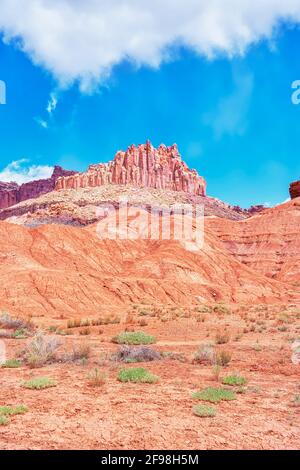 The Castle Rock Formation, Capitol Reef National Park, Utah, USA, Nordamerika Stockfoto