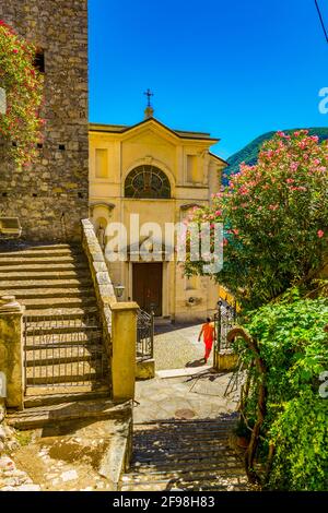 Gandria Dorf in der Nähe von Lugano, Schweiz Stockfoto