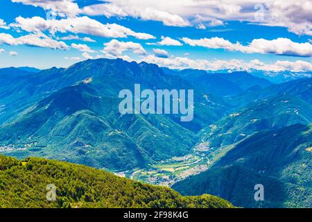 Gordevio und Avegno Dörfer auf dem Cardada Berg in der Schweiz Stockfoto