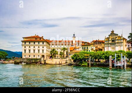 Borromeo Palast auf der Isola Bella in Italien Stockfoto