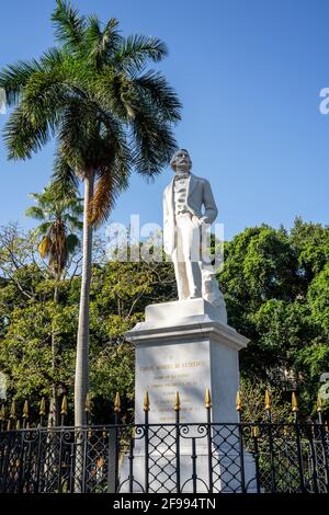 Plaza de Armas mit der Statue von Carlos Manuel de Céspedes, Provinz Havanna, Kuba Stockfoto