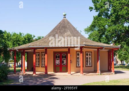 Roter Pavillon am Kamp, Bad Doberan, Mecklenburg-Vorpommern, Deutschland, Europa Stockfoto