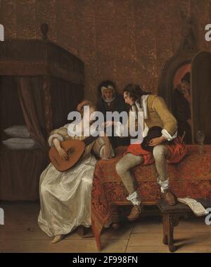 Ascagnes und Lucelle (die Musikstunde), 1667. Stockfoto