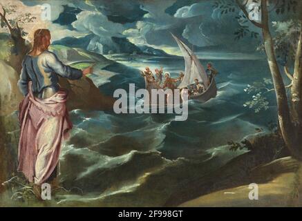 Christus am See von Galilee, c. 1570er. Von Circle of Jacopo Tintoretto, wahrscheinlich Lambert Sustris. Stockfoto