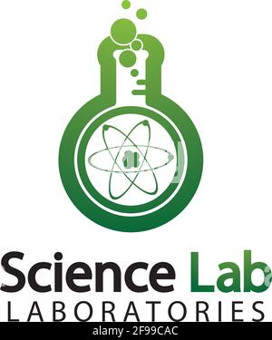 Science Lab Logo.Laboratory Tube Logo Template Design Vektor, Emblem, Design Konzept, Kreatives Symbol, Icon Stock Vektor