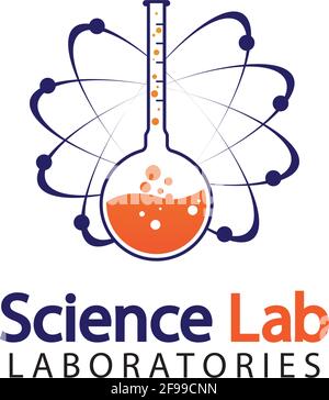 Science Lab Logo.Laboratory Tube Logo Template Design Vektor, Emblem, Design Konzept, Kreatives Symbol, Icon Stock Vektor