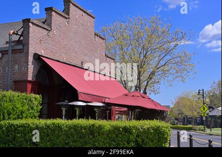 Das berühmte Bouchon Bistro Restaurant von Thomas Keller, Yountville CA Stockfoto