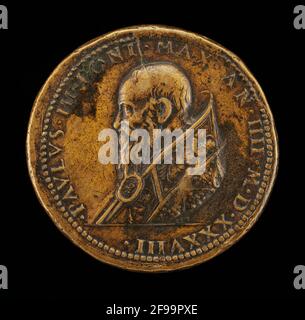 Paul III. (Alessandro Farnese, 1468-1549), Papst 1534 [Vorderseite], 1538. Stockfoto