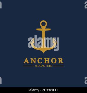 Anchor Logo und Symbol Vorlage Symbole App Vektorbild Stock Vektor