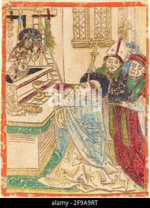 Die Messe des heiligen Gregor, 1480/1490. Stockfoto