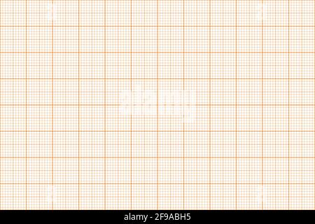Millimeterdiagramm Papierraster. Abstrakter quadratischer Hintergrund. Geometrisches Muster für Schule, technische Technik Linienmaßstab Messung. Gefütterter Rohling für Stock Vektor