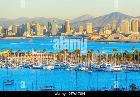 Skyline von Point Loma, San Diego, Kalifornien, USA Stockfoto