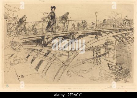 Brücke der Künste (Le pont des Arts), 1890. Stockfoto