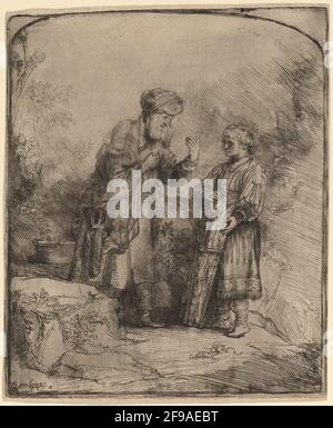 Abraham und Isaak, 1645. Stockfoto