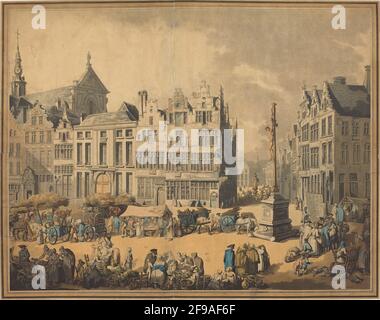 Place de Meir in Antwerpen, 1797. Stockfoto