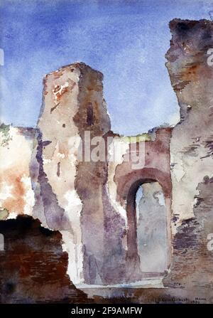 Caracalla-Bäder, Rom, 1880. Stockfoto