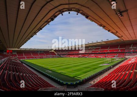 Ein allgemeiner Blick auf das Riverside Stadium vor dem Sky Bet Championship-Spiel zwischen Middlesbrough und Queens Park Rangers in Middlesbrough, Großbritannien am 4/17/2021. (Foto von Iam Burn/News Images/Sipa USA) Stockfoto