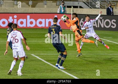 Die professionelle Fußballmannschaft der Philadelphia Union und Spieler gegen Deportivo Saprissa während der CONCACAF Champions League Stockfoto