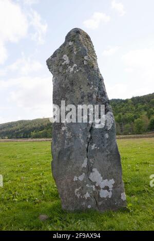 Prähistorische stehende Steine in Nether Largie, Kilmartin, Argyll, Schottland Stockfoto