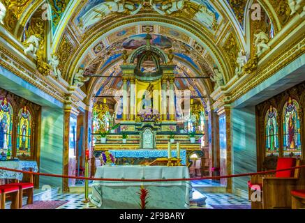 LOCARNO, SCHWEIZ, 26. JULI 2017: Innenansicht des Santuario della Madonna del Sasso in Locarno, Schweiz Stockfoto