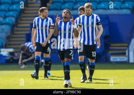 Kadeem Harris #7 von Sheffield Wednesday Gesten und Reaktionen in Sheffield, Großbritannien am 4/17/2021. (Foto von James Heaton/News Images/Sipa USA) Stockfoto