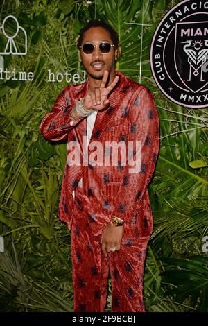 MIAMI BEACH, FL - 16. APRIL: Future nimmt an der Grand Opening Party Teil, die von David Grutman und Pharrell Williams am 16. April 2021 im Goodtime Hotel in Miami Beach, Florida, veranstaltet wird. CreditL: Mpi04/MediaPunch Stockfoto