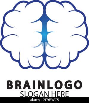 Brain Logo Designs Konzept Vektor, Gesundheit Brain Pulse Logo, Brain care Logo Vorlage Vektor Stock Vektor