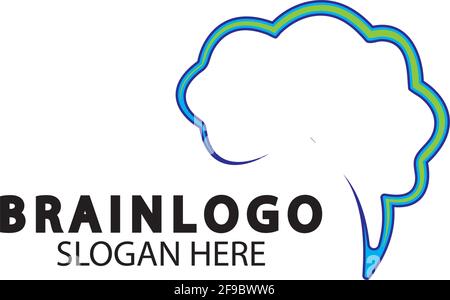 Brain Logo Designs Konzept Vektor, Gesundheit Brain Pulse Logo, Brain care Logo Vorlage Vektor Stock Vektor