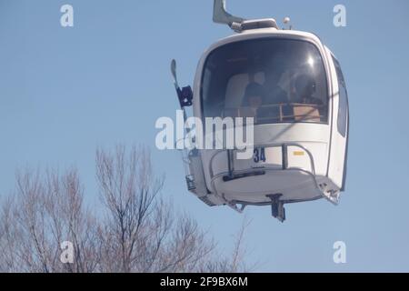 Hakuba, Japan, 28/02/2021, Winter 2021, Seilbahn Stockfoto