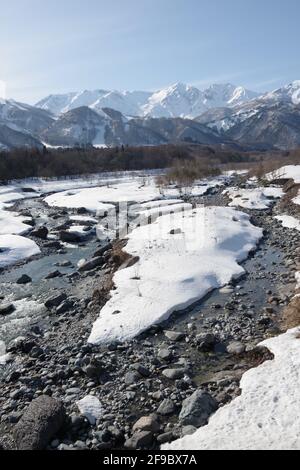 Hakuba, Japan, 28/02/2021, Winter 2021, Hakuba Valley. Stockfoto