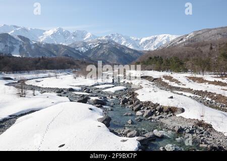 Hakuba, Japan, 28/02/2021, Winter 2021, Hakuba Valley. Stockfoto