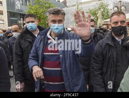 Der kroatische Premierminister Andrej Plenkovic Stockfoto