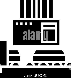 Verarbeitung von Aluminium Produktionslinie Symbol Vektor-Illustration Stock Vektor