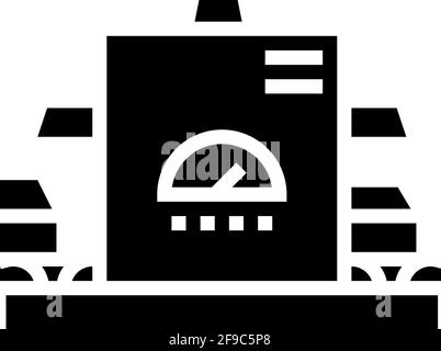 Abbildung des Symbols für die Aluminiumlinie des Förderers Stock Vektor