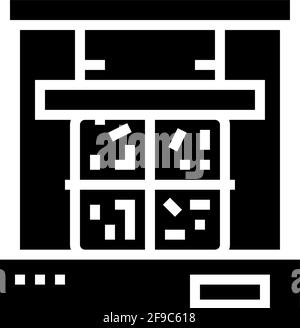 Durch Drücken der Aluminiumlinie Symbol Vektordarstellung Stock Vektor
