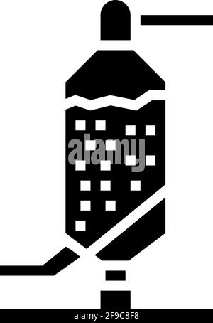 Abbildung des Symbols „Auslaugung der Aluminiumproduktionslinie“ Stock Vektor