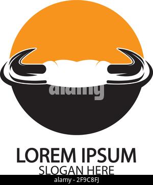 Bull Horn-Logo und Symbol Vorlage Symbole App Stock Vektor