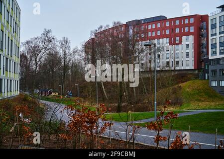 Göteborg im Dezember 2020. Kalte Tage nähern sich Weihnachten. Stockfoto