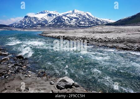 Lago del Moncenisio, Italien, Frankreich Mont Cenis Stockfoto