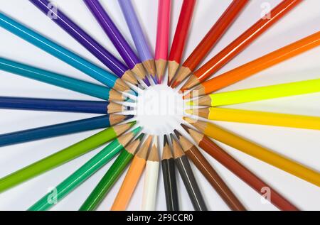 Makro von Buntstiften Stockfoto