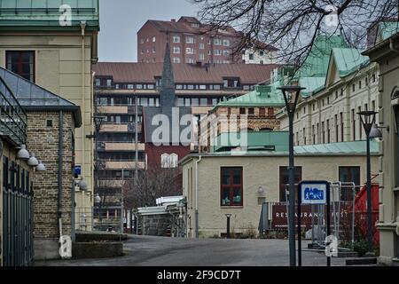 Göteborg im Dezember 2020. Kalte Tage nähern sich Weihnachten. Stockfoto