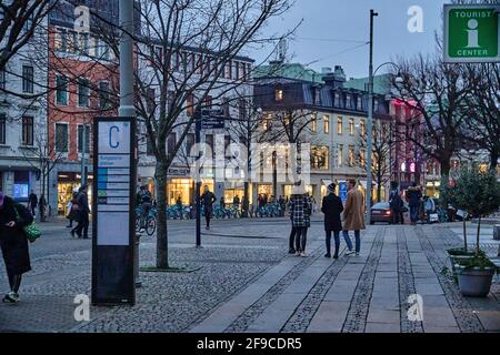 Göteborg im Dezember 2020. Kalte Tage nähern sich Weihnachten. Stockfoto