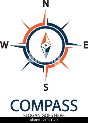 Creative Compass Concept Logo Design Template Stock Vektor