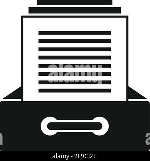 Workflow-Dokument-Symbol, einfacher Stil Stock Vektor