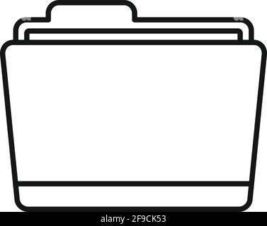 Ablaufordnersymbol, Gliederungsstil Stock Vektor